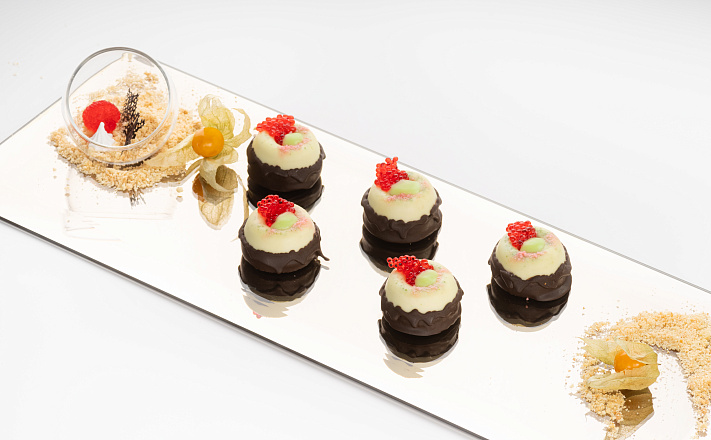 Десерты : Десерт "Мята-Миндаль" в темном шоколаде