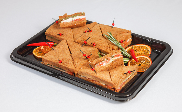 Набор мини-сэндвичей с лососем с/с и сыром "Моцарелла" (16 шт.)