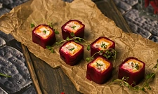 Ролл из атлантической сельди с муссом из васаби