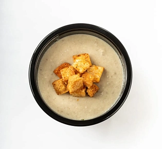 Грибной крем-суп с пшеничными сухариками