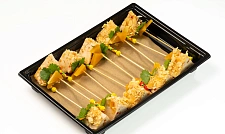 Ломтик цыпленка с мандариновым желе