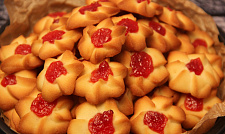 Печенье "Курабье" по традиционному рецепту с фруктовым джемом с доставкой на ваше мероприятие (превью)