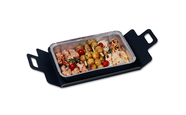 Горячие закуски на шпажках : Трио шашлычков «Картофель, курица, рыба»