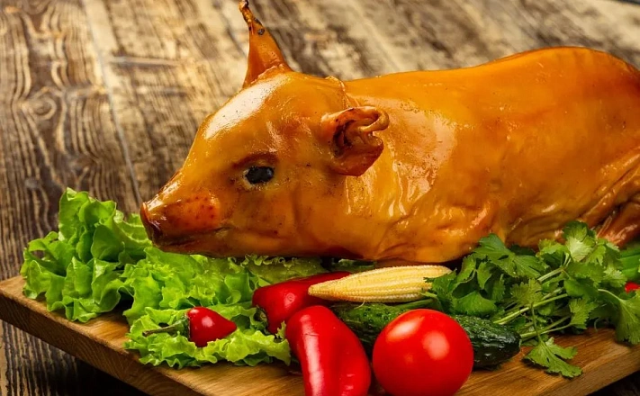  : Поросенок молочный, фаршированный гречкой и грибами
