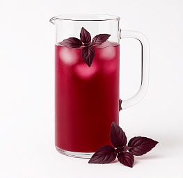 Напиток из красного базилика