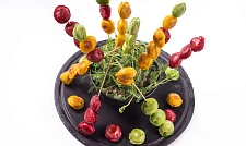 Трио пельмешек для малышей с мясом  ( в шпинатном, морковном, свекольном соке)