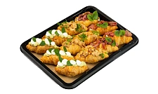 Трио круассанов с артишоками и моцареллой, тунцом и соусом "Спайс", с битыми огурцами и ломтиками говядины (12 шт.)