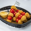 Куриные мячики с томатами черри с сырным соусом
