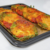 Мини-пицца с трио разноцветных сыров (Моцарелла, сыр Песто зелёный, сыр Песто красный)