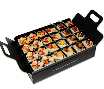 Фуршетный набор канапе и мини закусок "Птичка с кроликом"