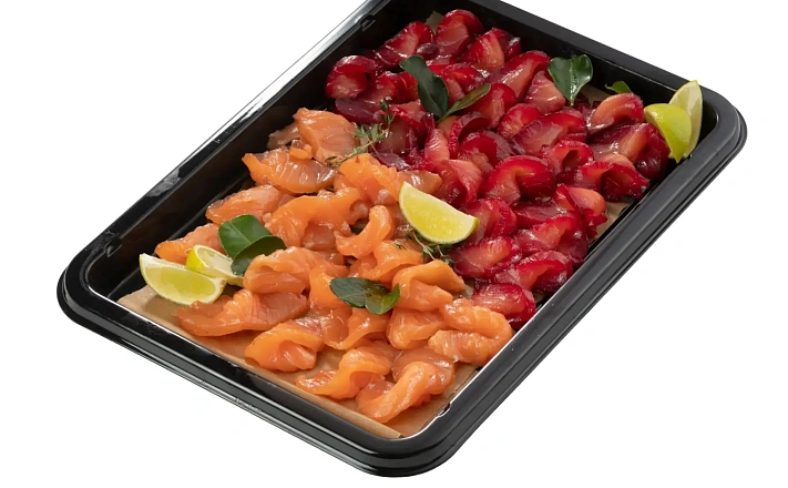 Холодные закуски : Рыбный Дуэт из Лосося