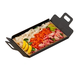 Рыбное ассорти (лосось с\с, черная треска с\с, филе клыкача маринованного в свекольном коньяке 