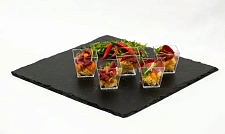 Грибной спонж с кусочками карамелизированной тыквы и слайсом копченой утки Магрэ