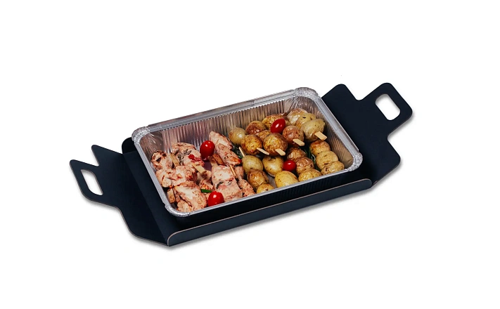 Горячие закуски на шпажках : Дуэт шашлычков «Курица и бейби-картофель»