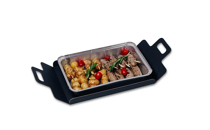 Горячие закуски на шпажках : Дуэт горячих закусок «Телятина и бейби-картофель»