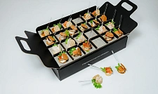 Ассорти птифур 24 штуки (с лососем, угрем, цыпленком и судаком) с доставкой на ваше мероприятие (превью)