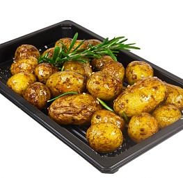Бэби-картофель запеченный с розмарином и морской солью