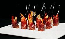 Пикантный ростбиф с грибами иноки и маринованной тыквой