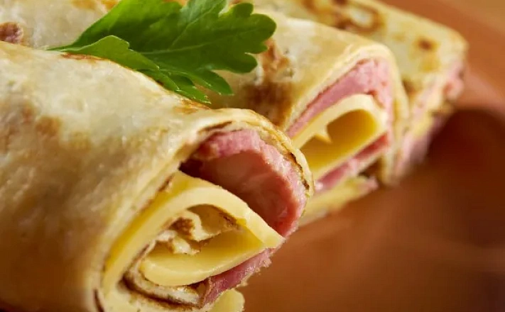  : Блинчик с ветчиной и сыром