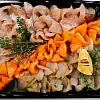 Рыбное ассорти (лосось, судак в шпинате, сибас в куантро)