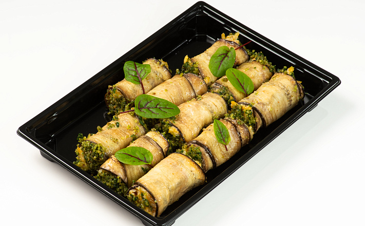  : Каннеллони из баклажана с сыром, орехами и пряным кунжутом