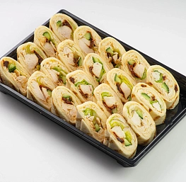 Мексиканский ролл с хумусом и куриным филе